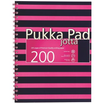 Pukka Pad spirálový blok Navy Pink Jotta A4, papír 80g tmavě růžový 100 listů