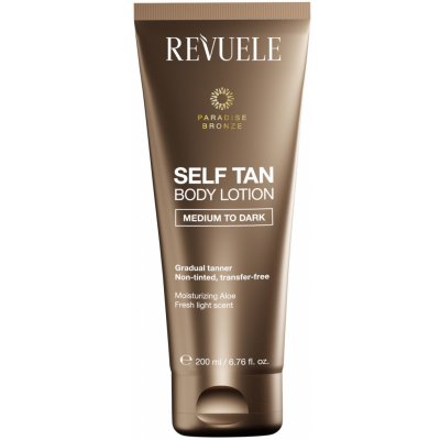 Revuele Paradise Bronze Self Tan Body Lotion samoopalovací mléko pro postupné opálení odstín Medium To Dark 200 ml – Hledejceny.cz