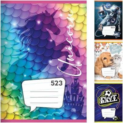 OSTATNÍ Školní sešit A5 523 linkovaný 12mm – Zboží Dáma