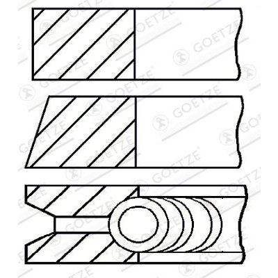 Sada pístních kroužků GOETZE ENGINE 08-961800-00