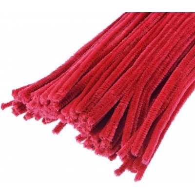 Plyšový drátek 50cm/10ks červený – Zboží Dáma