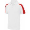 Pánské sportovní tričko Funkční polokošile s UV ochranou Movin arktická bílá / ohnivá červená