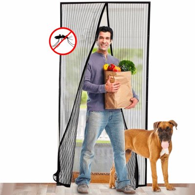 HomePRO 11200 Magnetická síťka na dveře 100x200cm, černá – Sleviste.cz