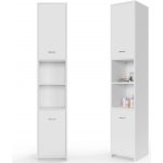 Casaria koupelnová skříňka bílá 180x30x30cm 100510 – Zboží Dáma