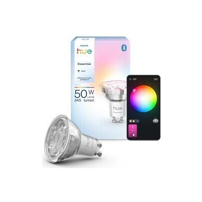 Philips Hue Essential Bluetooth 4,7 W GU10 White and Color Ambiance 929004235701 – Hledejceny.cz