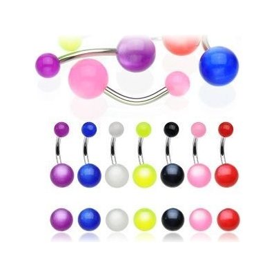 Šperky4U piercing do pupíku banánek perleťový BA01005-K – Zboží Mobilmania