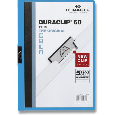 Durable Duraclip - plastový rychlovazač na 60 listů - modrý – Zboží Dáma
