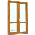 Kömmerling balkonové dveře 70 AD s příčkou O+OS klapačka pravé winchester/winchester 120 x 220 cm oboustranná klika + FAB + hliníkový práh – Hledejceny.cz