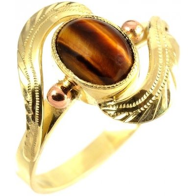Šperky NM Zlatý prsten 254 s tygřím okem