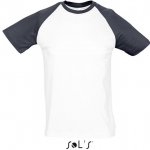 SOL'S pánské baseball dvoubarevné tričko FUNKY bílá černá – Zboží Mobilmania
