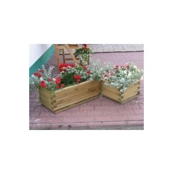 Dekorativní obdélníkový květináč malý WOOD R02701