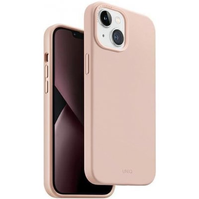 Pouzdro UNIQ Lino iPhone 14 - růžové