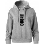 Limited edition 1980 pruh Oversized mikina dámská Moon kratší + širší Tmavě šedý melír – Zboží Dáma