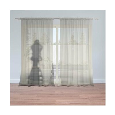 Sablio Záclony Šachy: 2ks 150x250cm – Hledejceny.cz