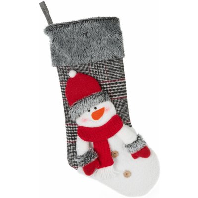 MyBestHome Vánoční mikulášská punčocha s 3D aplikací SNOWMAN II. 50 cm Mybesthome – Hledejceny.cz