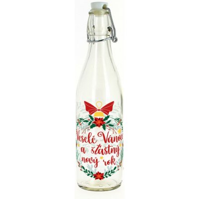 TORO Skleněná láhev s patentním uzávěrem 1l Veselé Vánoce – Hledejceny.cz