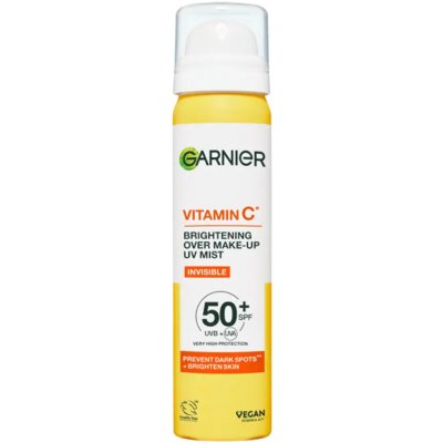 opalovací přípravek na obličej Garnier Vitamin C Brightening Over Make-Up UV Mist, 75 ml (SPF50+) – Hledejceny.cz