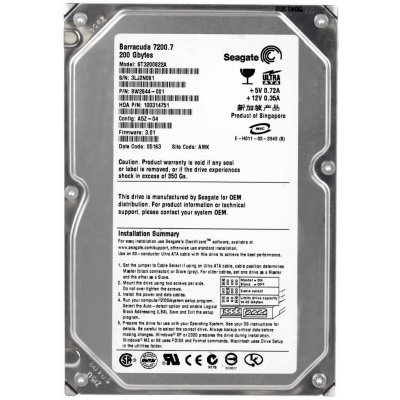 Seagate 200GB PATA IDE/ATA 3,5", ST3200822A – Hledejceny.cz