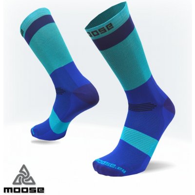 Moose RACE POLY NEW sportovní cyklo ponožky modrá – Zboží Mobilmania