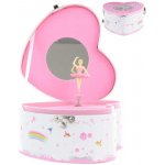 Šperkovnice hrací skříňka srdce s panenkou baletkou na natažení – Zboží Dáma