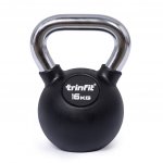 TRINFIT Kettlebell kov guma s chrom madlem 16 kg – Zboží Mobilmania