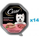 Cesar Adult terina s jemným telecím a drůbežím 14 x 150 g – Hledejceny.cz
