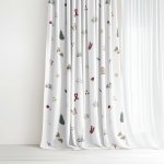 Goldea vánoční bavlněný závěs - vánoční symboly 140x150 cm – Hledejceny.cz