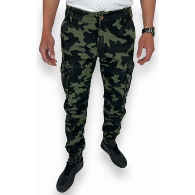 Loshan pánské kalhoty vojenské barvy 07 Vojenská