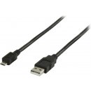 Valueline VLCP60500B30 USB 2.0/ zástrčka A - zástrčka micro B, 3m, černý