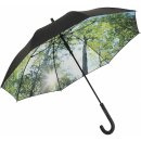 Fare skládací vystřelovací deštník s potiskem Nature Forest 5593