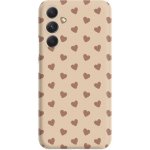 Matný kryt do Samsung Galaxy A15 4G Srdíčka Mocha Mousse karmel – Hledejceny.cz
