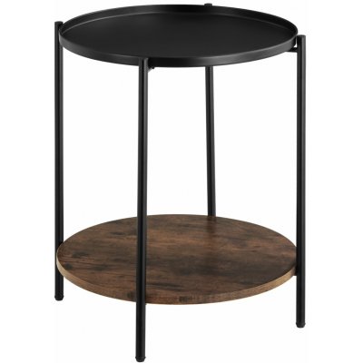 tectake 404257 odkládací stolek colchester, industrial tmavé dřevo – Hledejceny.cz