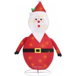 vidaXL Vánoční dekorace Santa Claus s LED luxusní tkanina 120 cm – Sleviste.cz