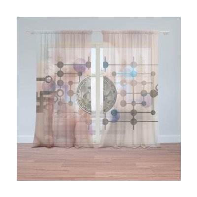 Sablio Záclony Bitcoin: 2ks 150x250cm – Hledejceny.cz