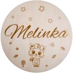 Block Engrave dřevěná dekorace do dětského pokoje Kruh se jménem – Zbozi.Blesk.cz