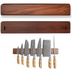 Dellinger Stylová magnetická lišta na nože z ořechového dřeva 500x65x20mm – Zboží Mobilmania