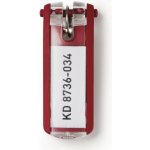 Přívěsek na klíče DURABLE KEY CLIP 12 ks červená – Zboží Dáma