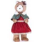 MagicHome Vánoční dekorace Medvedica v červených šatičkách 18x22x41 cm – Hledejceny.cz