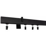 KovovégarnýžeCZ Square line plug Dvouřadá jezdec s háčkem černá matná 351-400cm – HobbyKompas.cz