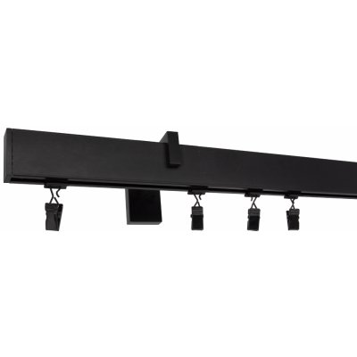 KovovégarnýžeCZ Square line plug Dvouřadá jezdec s háčkem černá matná 351-400cm – HobbyKompas.cz
