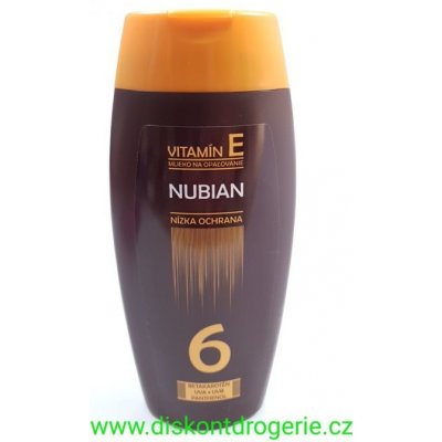 Nubian mléko na opalování SPF6 200 ml – Zboží Mobilmania