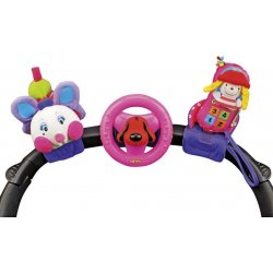 K´s Kids 3 veselé hračky na přichycení suchým zipem pastelové barvy