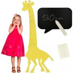 Kik žirafa růstová míra 125 cm žlutá + křídová tabule 32 x 44 cm – Zboží Dáma