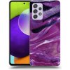 Pouzdro a kryt na mobilní telefon Samsung Picasee silikonové Samsung Galaxy A52 5G Purple glitter černé