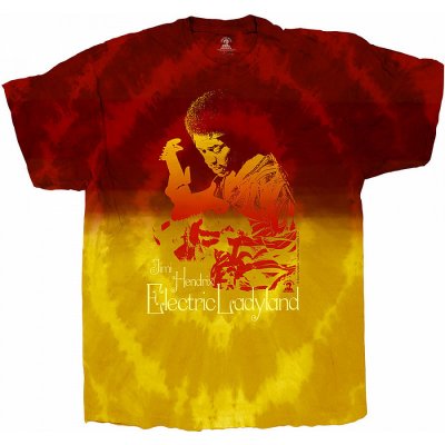 Jimi Hendrix tričko Electric Ladyland Dip-Dye Red – Zbozi.Blesk.cz