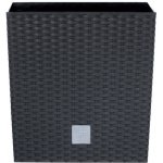 Prosperplast RATO LOW Květináč 20x20x20,2 cm ratan antracit – Sleviste.cz