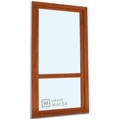 Kömmerling balkonové dveře 70 AD s příčkou levé zlatý dub/zlatý dub 90 x 200 cm s klikou+ PVC rám – Hledejceny.cz