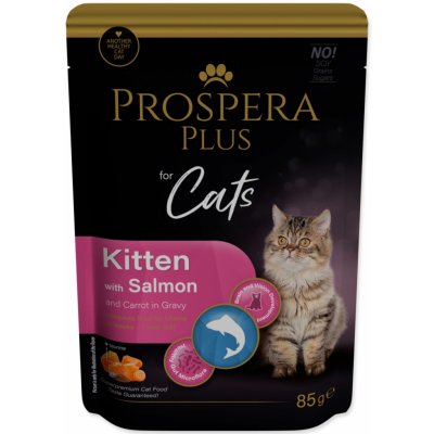 Prospera Plus Cat Kitten Salmon Carrot 85 g – Sleviste.cz
