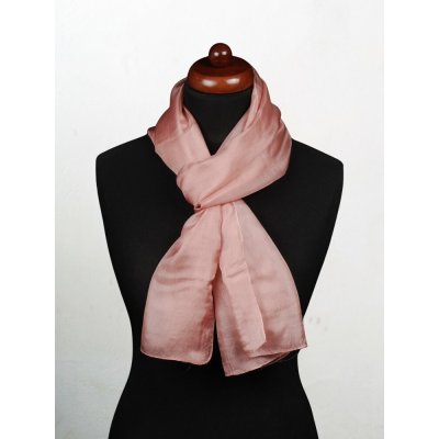 Hedvábná šála béžovorůžová – Zboží Mobilmania
