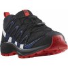 Dětské trekové boty Salomon Xa Pro v8 J L47141300 black lapis blue fiery red